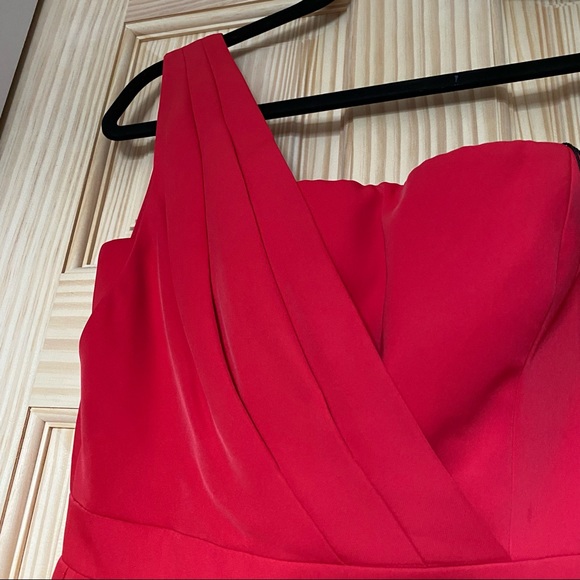 BNWT BCBG Vanessa One Shoulder Cascading Ruffle Dress 0 - Picture 7 of 12